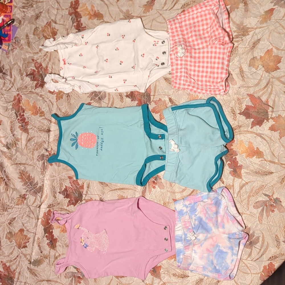 Carter's short and tank top onesie outfit